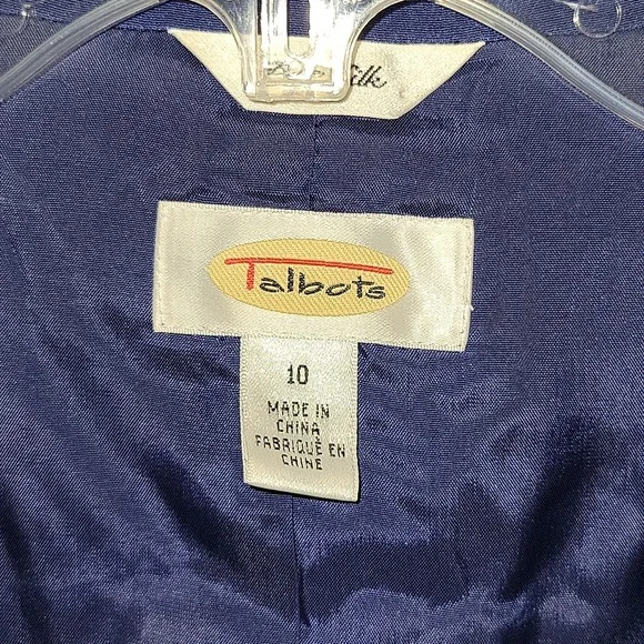 Talbots Royal Blue Women's Silk Blazer - Picture 3 of 6